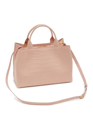 Detail View - Click To Enlarge - GIÒSA - Medium Cecile Patent Alligator Leather Tote Bag