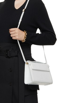 Front View - Click To Enlarge - GIÒSA - Small Coralyne Matte Crocodile Leather Bag