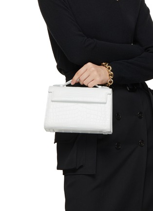 Figure View - Click To Enlarge - GIÒSA - Small Coralyne Matte Crocodile Leather Bag