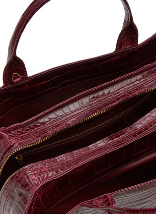 Detail View - Click To Enlarge - GIÒSA - Medium Cecile Patent Alligator Leather Tote Bag