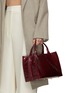 Front View - Click To Enlarge - GIÒSA - Medium Cecile Patent Alligator Leather Tote Bag