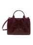 Main View - Click To Enlarge - GIÒSA - Medium Cecile Patent Alligator Leather Tote Bag