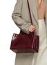 Figure View - Click To Enlarge - GIÒSA - Medium Cecile Patent Alligator Leather Tote Bag