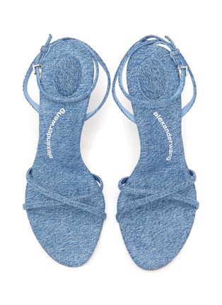 Detail View - Click To Enlarge - ALEXANDER WANG - ‘Dahlia’ 105 Washed Denim Heeled Sandals