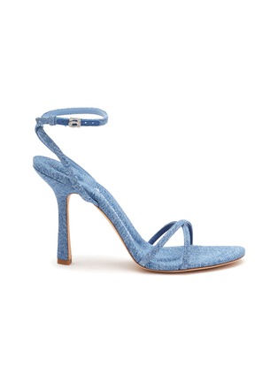 Main View - Click To Enlarge - ALEXANDER WANG - ‘Dahlia’ 105 Washed Denim Heeled Sandals
