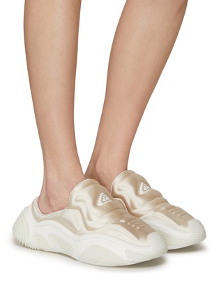 Figure View - Click To Enlarge - ALEXANDER WANG - ‘Aw Vortex’ Lycra Platform Mules