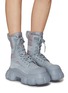 Figure View - Click To Enlarge - ALEXANDER WANG - ‘Storm’ Lug Sole Suede Combat Boots