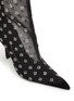 Detail View - Click To Enlarge - ALEXANDER WANG - ‘Delphine’ 105 Rhinestone Embellished Logo Mesh Ankle Boots
