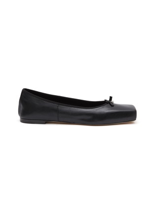 Main View - Click To Enlarge - ALEXANDER WANG - ‘Billie’ Leather Square Toe Ballerina Flats