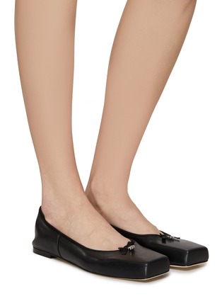 Figure View - Click To Enlarge - ALEXANDER WANG - ‘Billie’ Leather Square Toe Ballerina Flats
