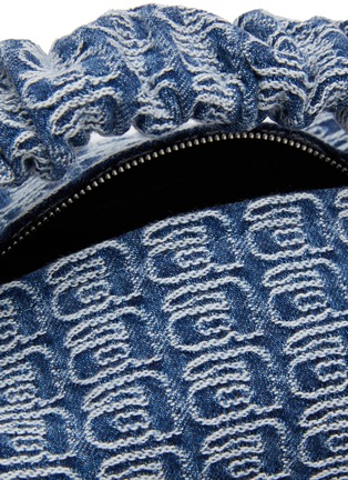 Detail View - Click To Enlarge - ALEXANDER WANG - Small 'Scrunchie' All Over Logo Denim Baguette Bag