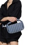Figure View - Click To Enlarge - ALEXANDER WANG - Small 'Scrunchie' All Over Logo Denim Baguette Bag