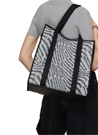 Figure View - Click To Enlarge - ALEXANDER WANG - Large 'The Freeze' Logo Mesh Tote Bag