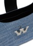 Detail View - Click To Enlarge - ALEXANDER WANG - ‘W Legacy’ Denim Small Hobo Bag