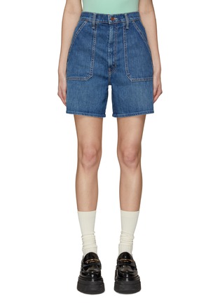 Main View - Click To Enlarge - MOTHER - ‘The Patch Rambler’ Rolled Denim Shorts