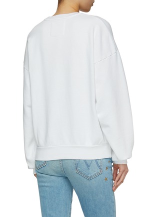 Back View - Click To Enlarge - MOTHER - x Bowie® The Drop Square Slogan Print Sweatshirt