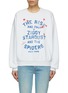 Main View - Click To Enlarge - MOTHER - x Bowie® The Drop Square Slogan Print Sweatshirt