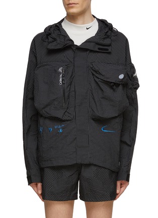 Main View - Click To Enlarge - NIKELAB - x Off White™ Multi Zip Pocket Gridded Hooded Jacket