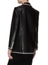 Back View - Click To Enlarge - ALICE + OLIVIA - ‘Elna’ Contrast Trim Vegan Leather Jacket
