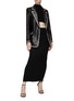 Figure View - Click To Enlarge - ALICE + OLIVIA - ‘Elna’ Contrast Trim Vegan Leather Jacket
