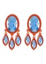 Main View - Click To Enlarge - MERCEDES SALAZAR - Acrylic Glass Beads Tribal Clip On Earrings