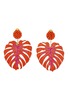 Main View - Click To Enlarge - MERCEDES SALAZAR - Acrylic Glass Beads Tribal Clip On Earrings
