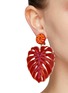 Figure View - Click To Enlarge - MERCEDES SALAZAR - Acrylic Glass Beads Tribal Clip On Earrings