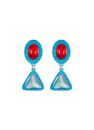 Main View - Click To Enlarge - MERCEDES SALAZAR - Acrylic Glass Beads Clip On Chandelier Earrings