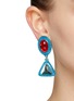 Figure View - Click To Enlarge - MERCEDES SALAZAR - Acrylic Glass Beads Clip On Chandelier Earrings
