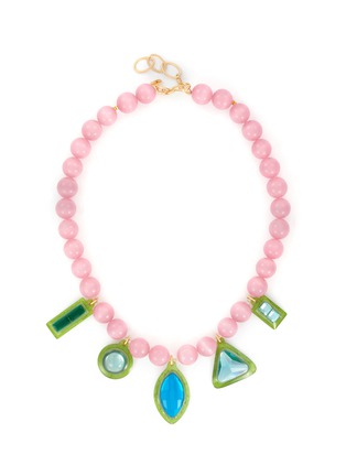 MERCEDES SALAZAR | Glass Bead Acrylic Pendant Necklace