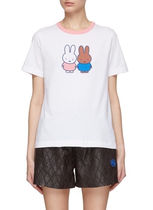 Main View - Click To Enlarge - CHINTI & PARKER - Cheeky Miffy Graphic Cotton Crewneck T-Shirt