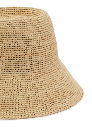 Detail View - Click To Enlarge - JANESSA LEONÉ - Raffia Bucket Hat