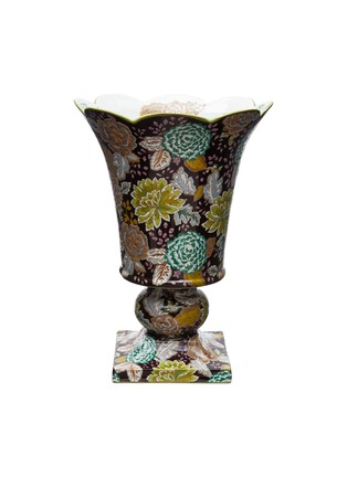 Main View - Click To Enlarge - WAH TUNG CERAMIC ARTS - Floral Scalloped Edge Vase