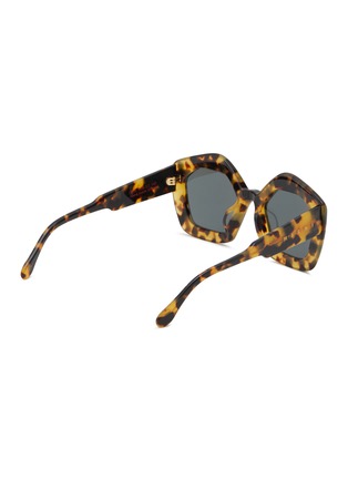 Figure View - Click To Enlarge - MARNI - ‘Laughing Waters’ Pentagonal Acetate Frame Grey Lens Sunglasses