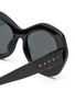 Detail View - Click To Enlarge - MARNI - ‘Ulawun Vulcano’ Geometric Acetate Frame Grey Lens Sunglasses