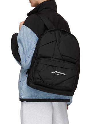 Figure View - Click To Enlarge - ALEXANDER WANG - ‘Wangsport’ Logo Print Nylon Backpack