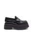 Main View - Click To Enlarge - ALEXANDER WANG - ‘Carter’ Logo Leather Platform Loafers