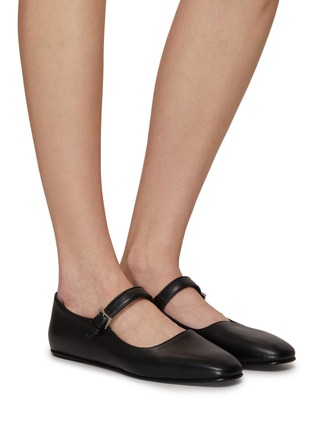 Figure View - Click To Enlarge - THE ROW - ‘Ava’ Nappa Leather Mary Jane Flats