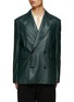 Main View - Click To Enlarge - BOTTEGA VENETA - Leather Double Breasted Blazer