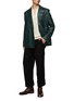 Figure View - Click To Enlarge - BOTTEGA VENETA - Leather Double Breasted Blazer