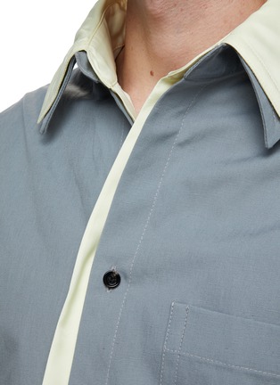  - BOTTEGA VENETA - Contrast Layer Cotton Blend Shirt