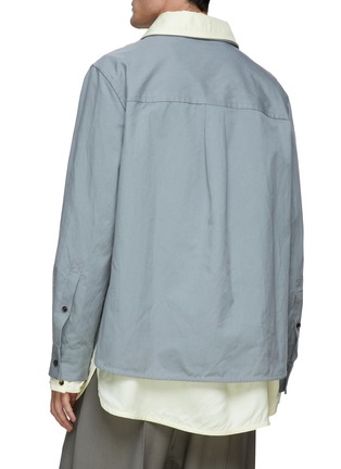 Back View - Click To Enlarge - BOTTEGA VENETA - Contrast Layer Cotton Blend Shirt