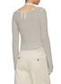 Back View - Click To Enlarge - RECTO - Curved Tie Neck Stripe Knit Top