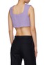 Back View - Click To Enlarge - RECTO - Curved Neck Tweed Crop Top