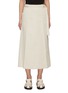 Main View - Click To Enlarge - RECTO - Low Waist Belted Cotton Midi Skirt