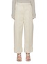 Main View - Click To Enlarge - RECTO - Single Pleat High Waist Roll Up Crop Pants