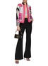 Figure View - Click To Enlarge - LILYEVE - ‘Pink Box’ Mandarin Collar Open Front Up-Cycled Silk Jacket