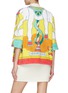 Back View - Click To Enlarge - LILYEVE - ‘Yellow Unicorn’ Collarless Open Front Up-Cycled Towel Jacket