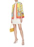 Figure View - Click To Enlarge - LILYEVE - ‘Yellow Unicorn’ Collarless Open Front Up-Cycled Towel Jacket