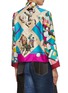 Back View - Click To Enlarge - LILYEVE - Horse Graphic Silk Stand Collar Jacket